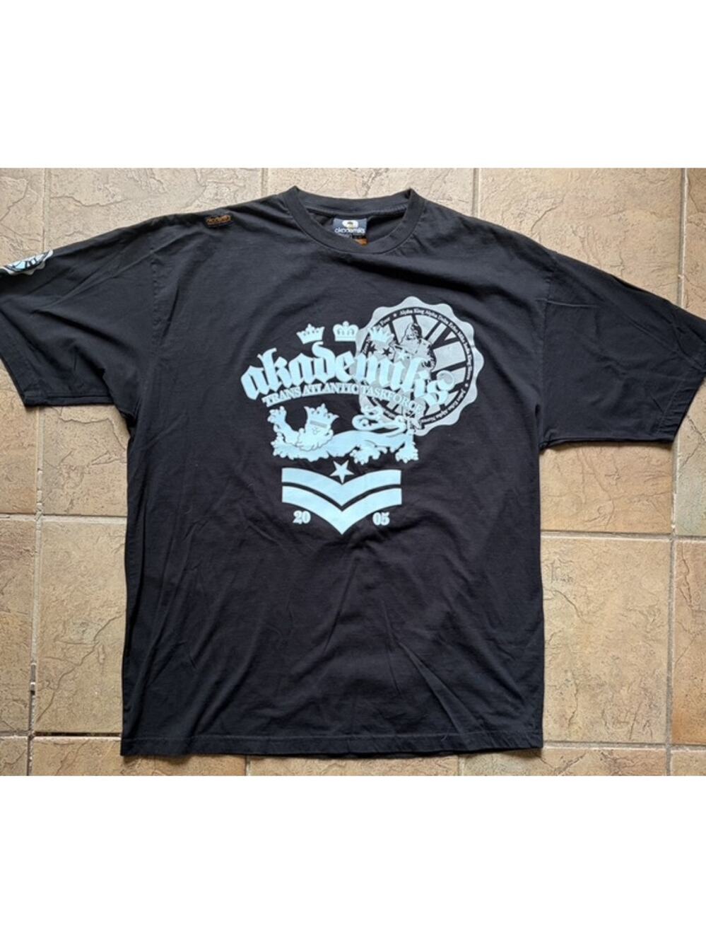 Vintage Akademiks 2005 Trans Atlantic Task Force Tee XL Black Hip Hop Streetwear